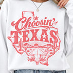 Choosin Texas PNG retro western desert longhorn shirt mockup