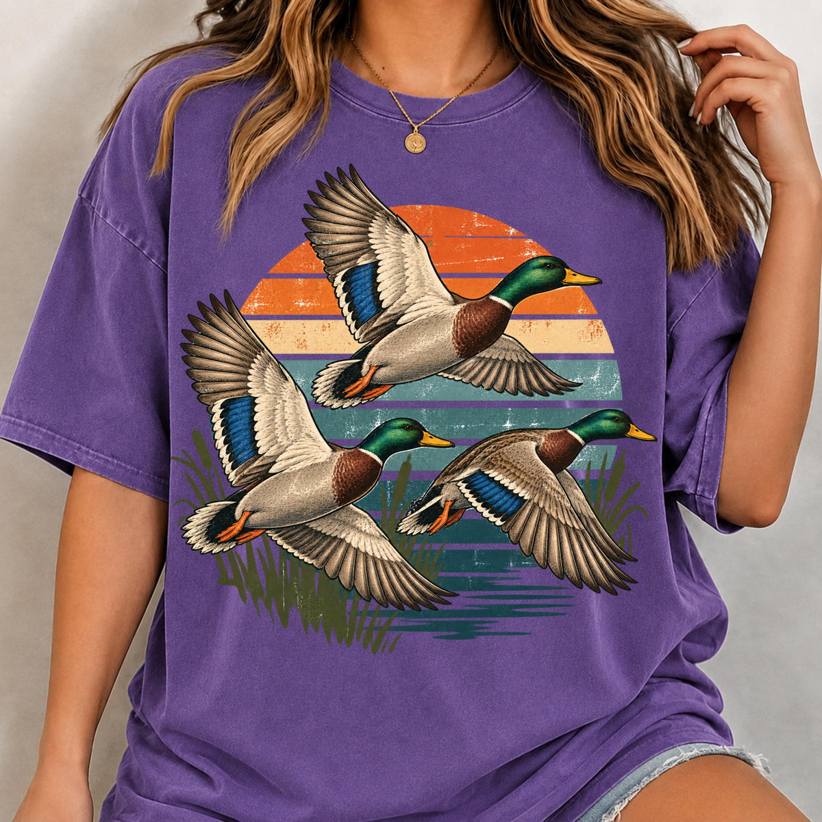Retro duck PNG digital download, mockup 6