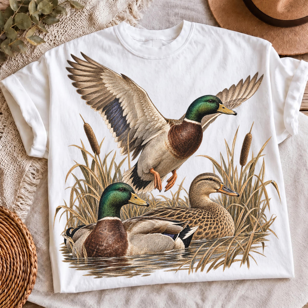 Vintage mallard waterfowl PNG, mockup 2