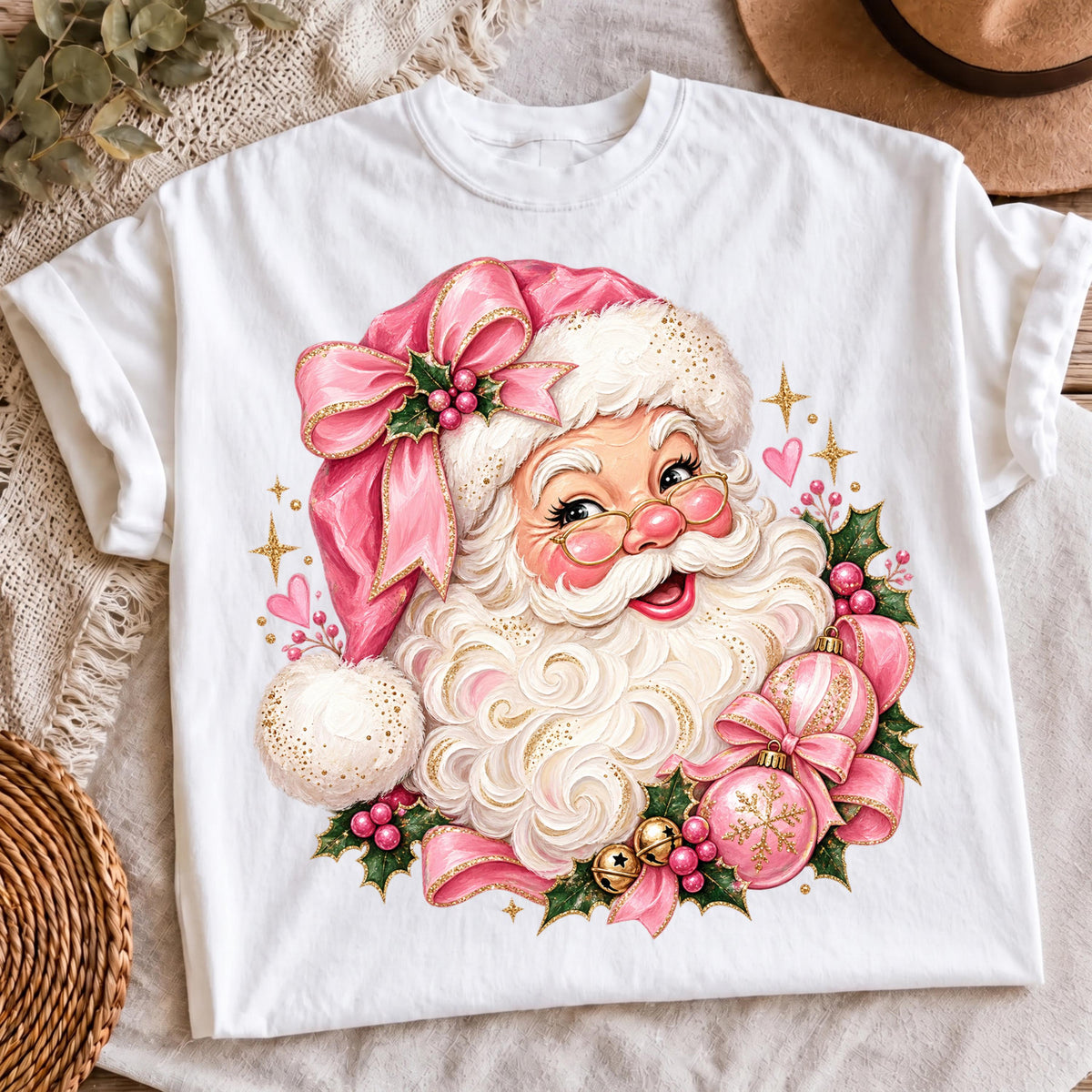 Pink Christmas sublimation, mockup 4