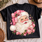 Vintage pink Santa shirt, mockup 5