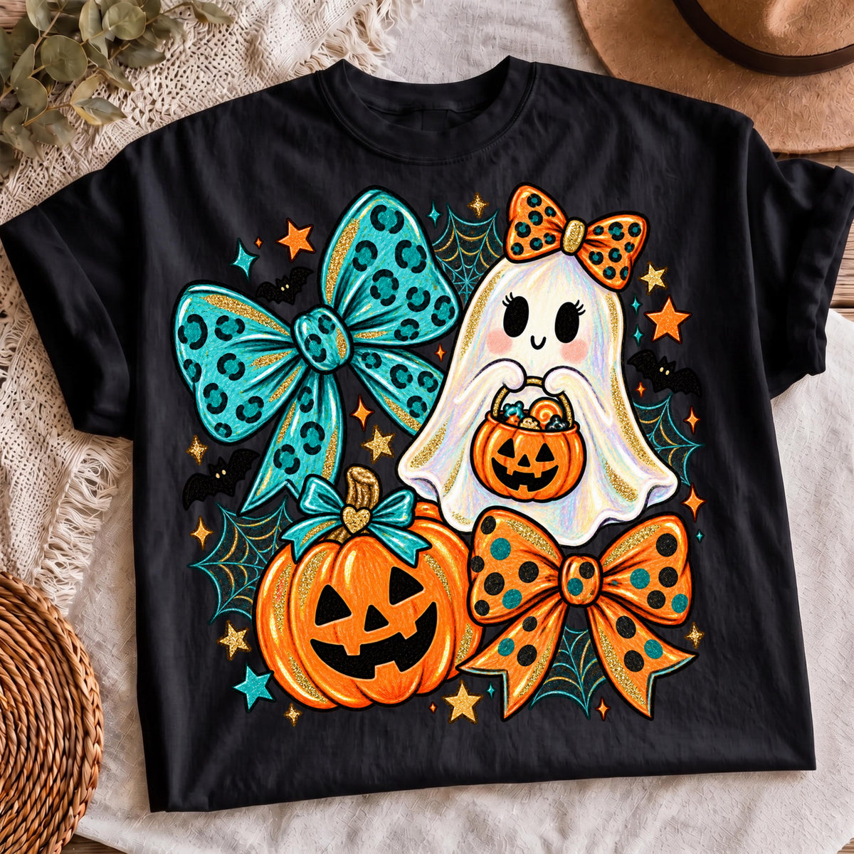 Retro spooky season design, mockup 3