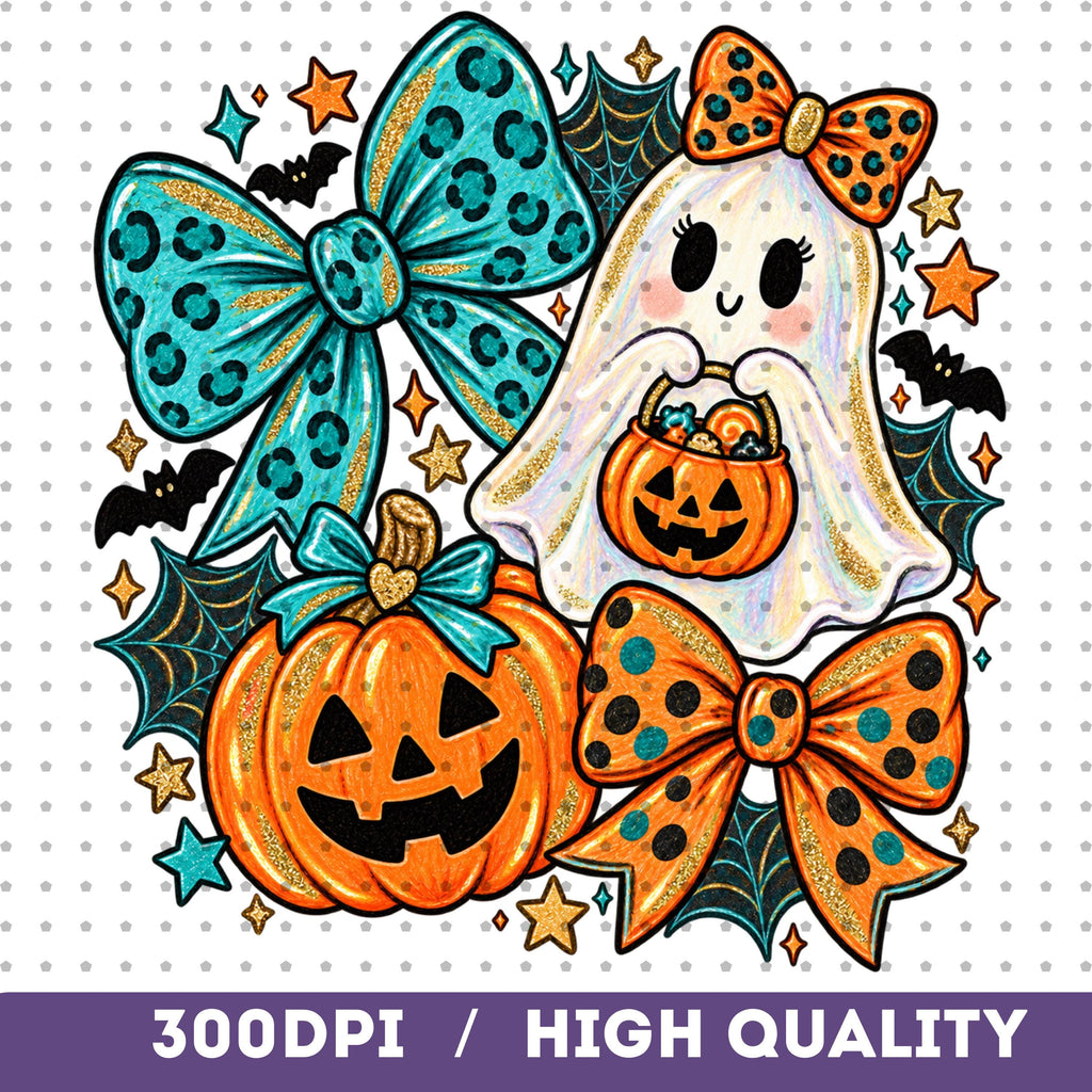 Orange teal Halloween sublimation, mockup 5