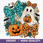 Orange teal Halloween sublimation, mockup 5