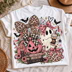 Coquette pink ghost pumpkin PNG, mockup 2