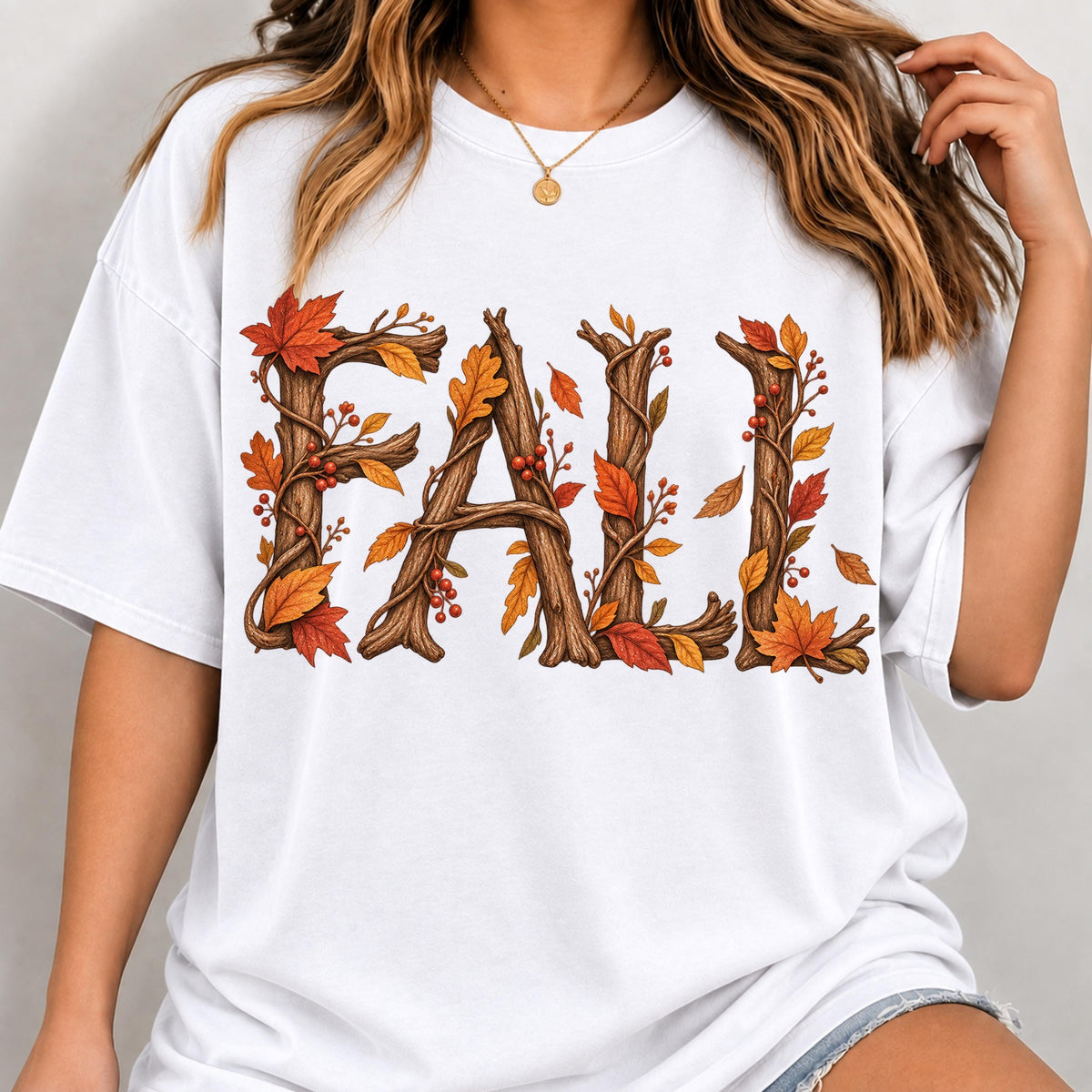 Autumn twig FALL sweatshirt, mockup 5