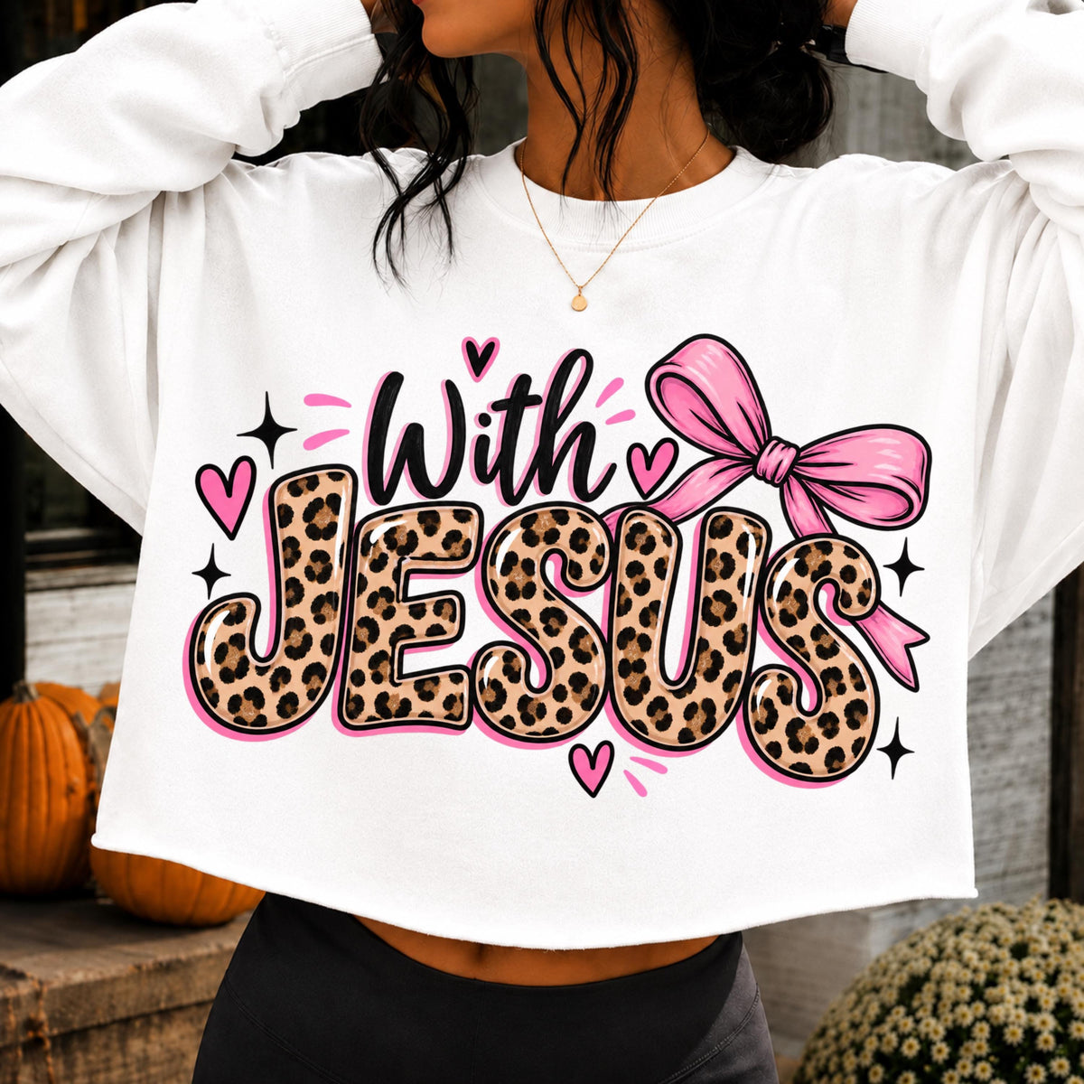 Leopard print Christian PNG, mockup 2