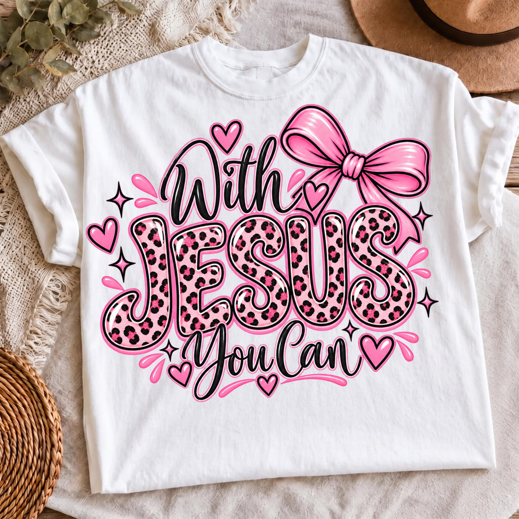 Pink leopard faith PNG, mockup 2