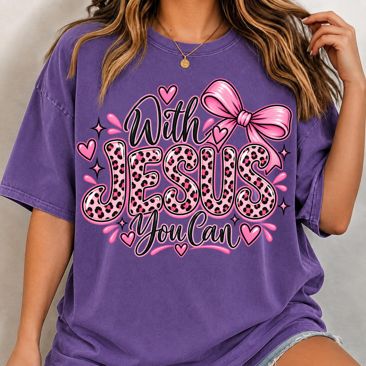 With Jesus You Can PNG digital download, mockup 5