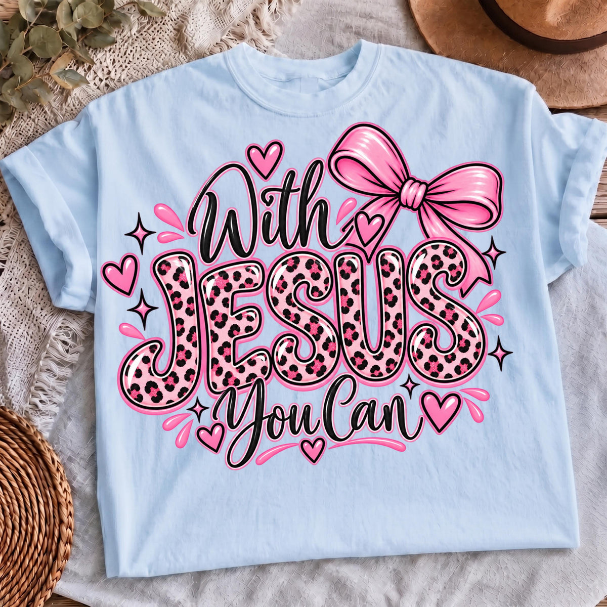 With Jesus You Can sublimation, mockup 4