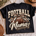 Football mom leopard bow checkered PNG, mockup 3