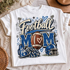 Football Mom PNG blue mascot sublimation design, mockup 2
