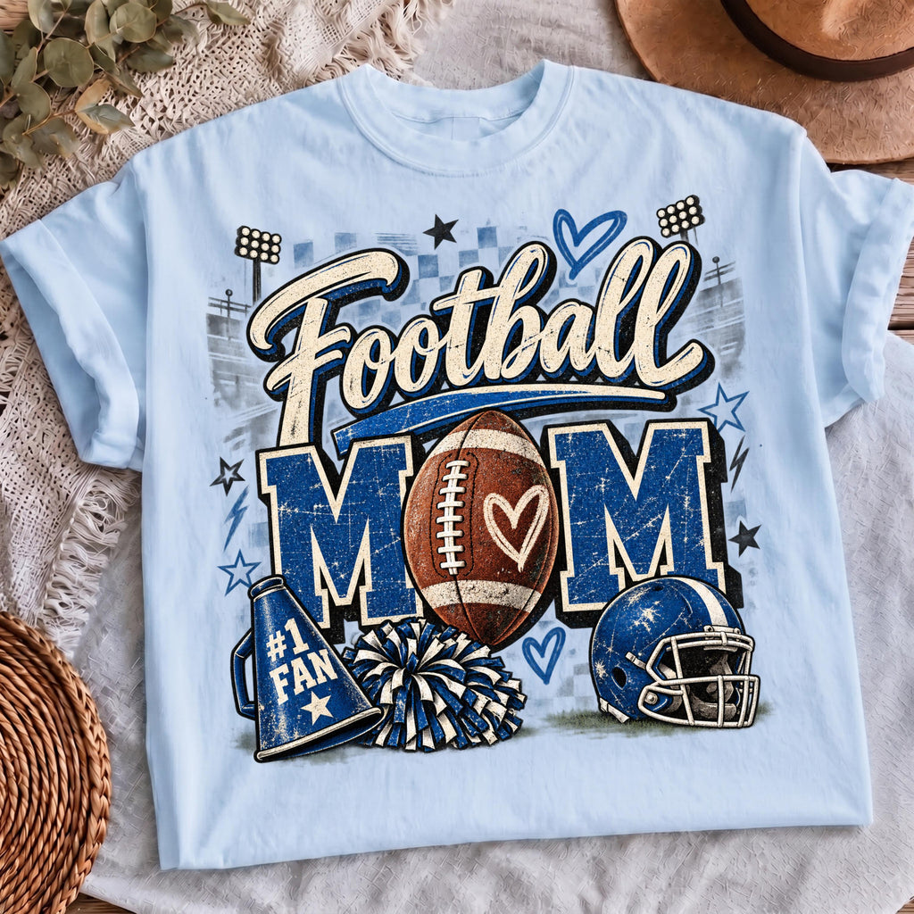 Football Mom PNG sports mom shirt, mockup 4