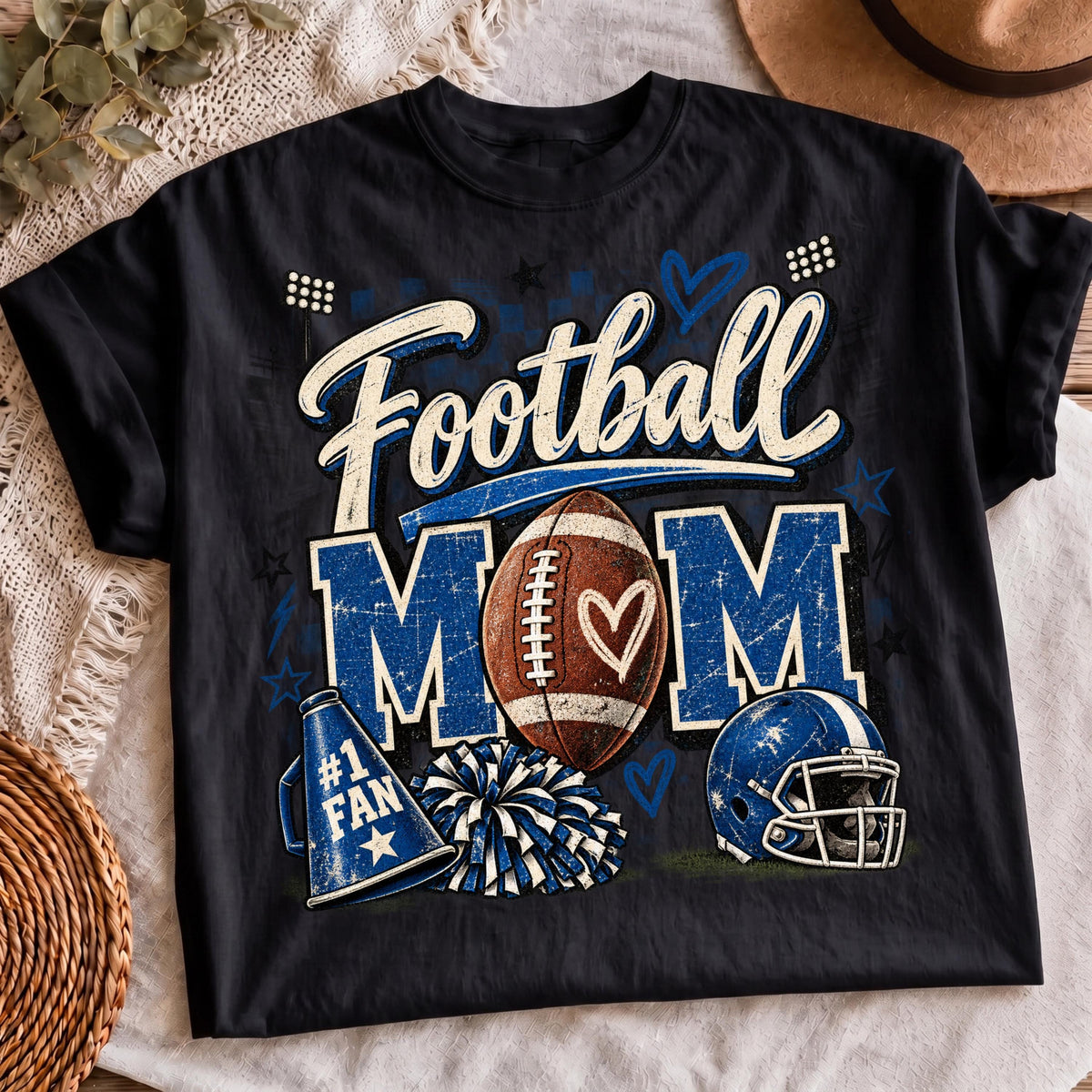 Retro football mom game day PNG, mockup 3
