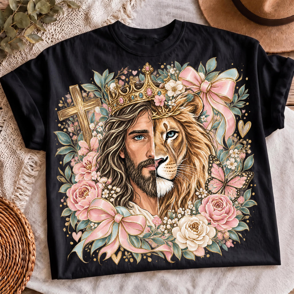 Christian sublimation PNG on black shirt mockup