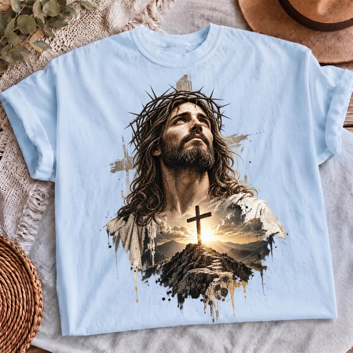 Faith based church shirt PNG digital download mockup