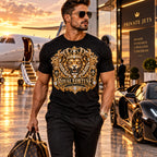 Crowned lion with diamonds luxury PNG, mockup 2