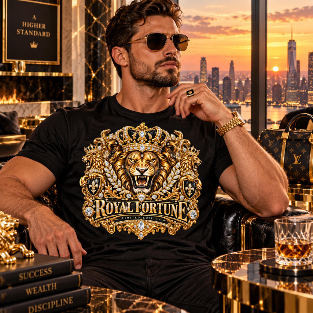 Royal Fortune lion streetwear design, mockup 3