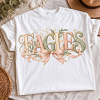 Coquette Eagles bow game day PNG, mockup 2