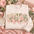Aesthetic Eagles PNG coquette pink green shirt design mockup