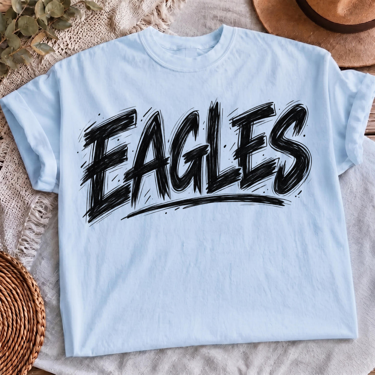 Hand drawn Eagles school spirit sublimation, mockup 3