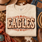 Eagles Western PNG Texas style vintage shirt design mockup