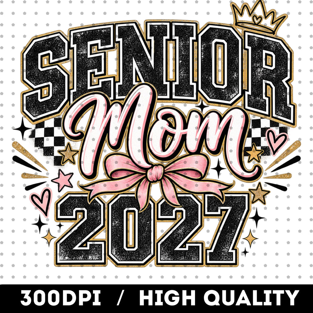 Class of 2027 graduation mom PNG on sweatshirt mockup