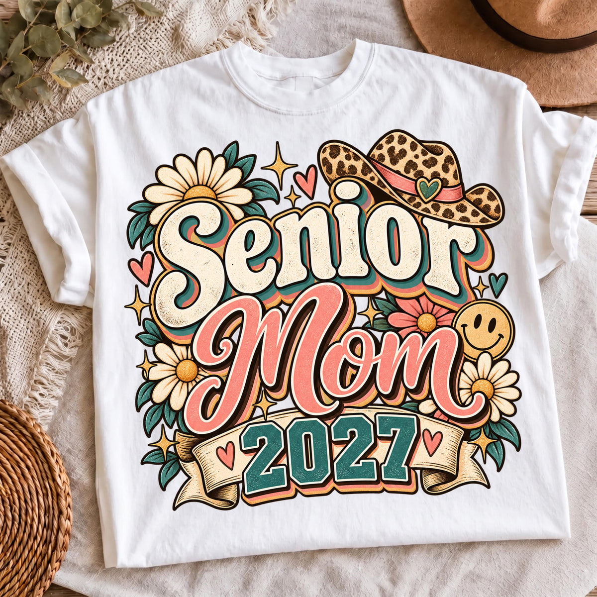 Western Senior Mom 2027 Texas style PNG, mockup 2