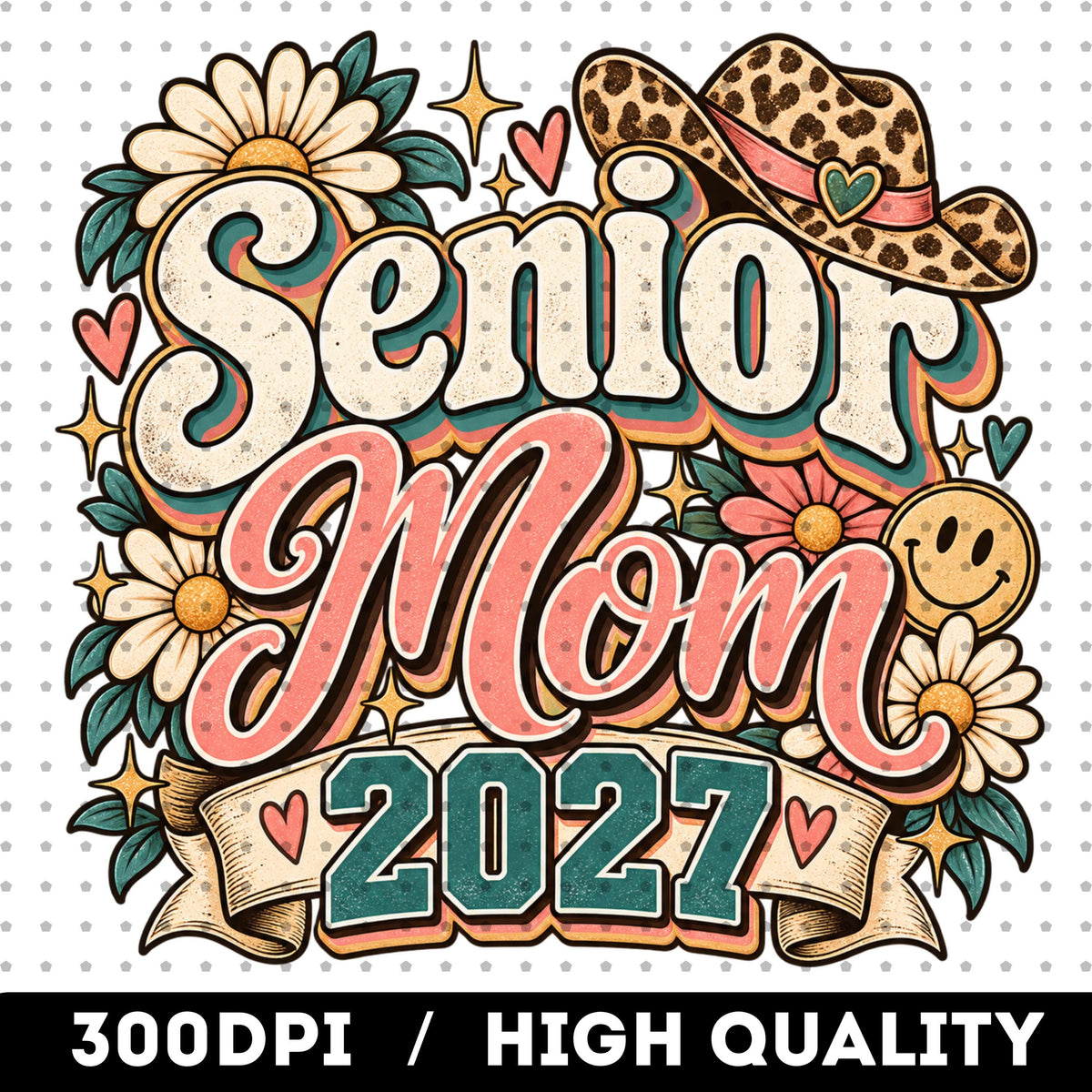 Senior Mom 2027 PNG western cowgirl Class of 2027 shirt design mockup