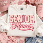 Senior Mama 2027 retro pink PNG design mockup